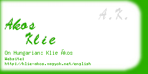 akos klie business card